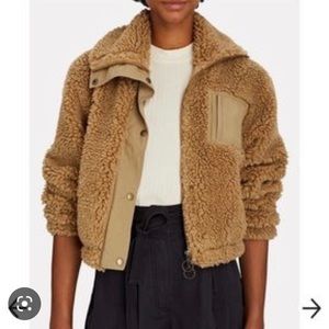 Intermix brand teddy bomber jacket brown P. New with tags